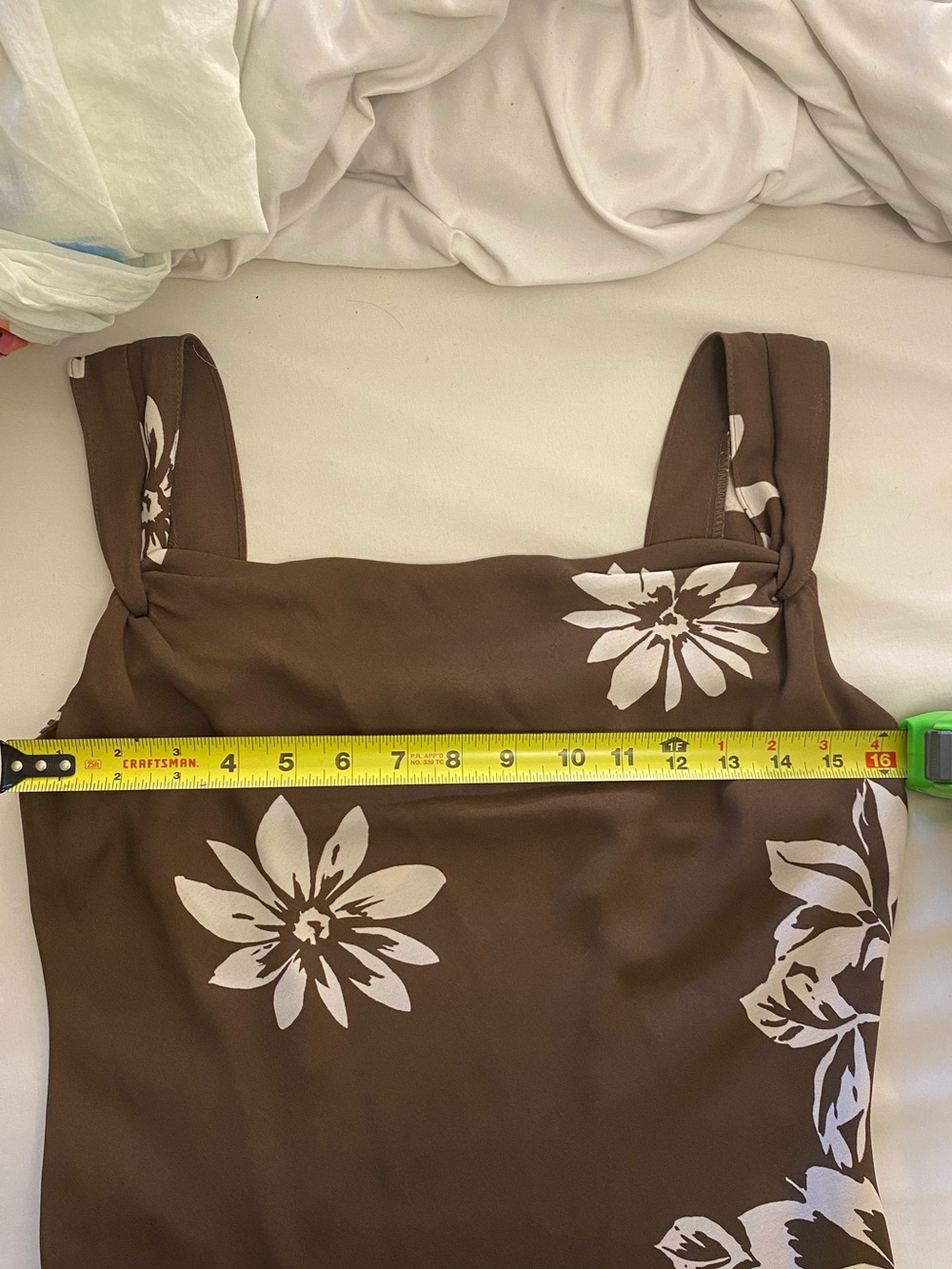 S.L. Fashions Brown Midi Dress with White Floral Print - Picture 6 of 6